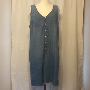 GAP Blue Denim Sleeveless Dress